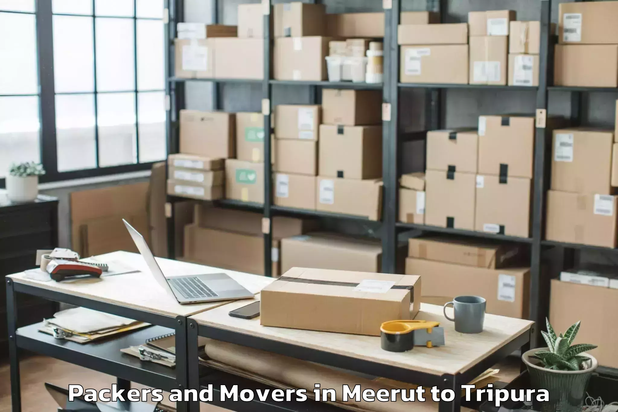 Book Meerut to Khowai Airport Ixn Packers And Movers